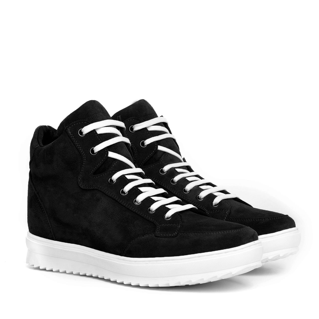 Eaton Square - Elevator Sneakers in Suede Leather from 2.4 to 4 inches