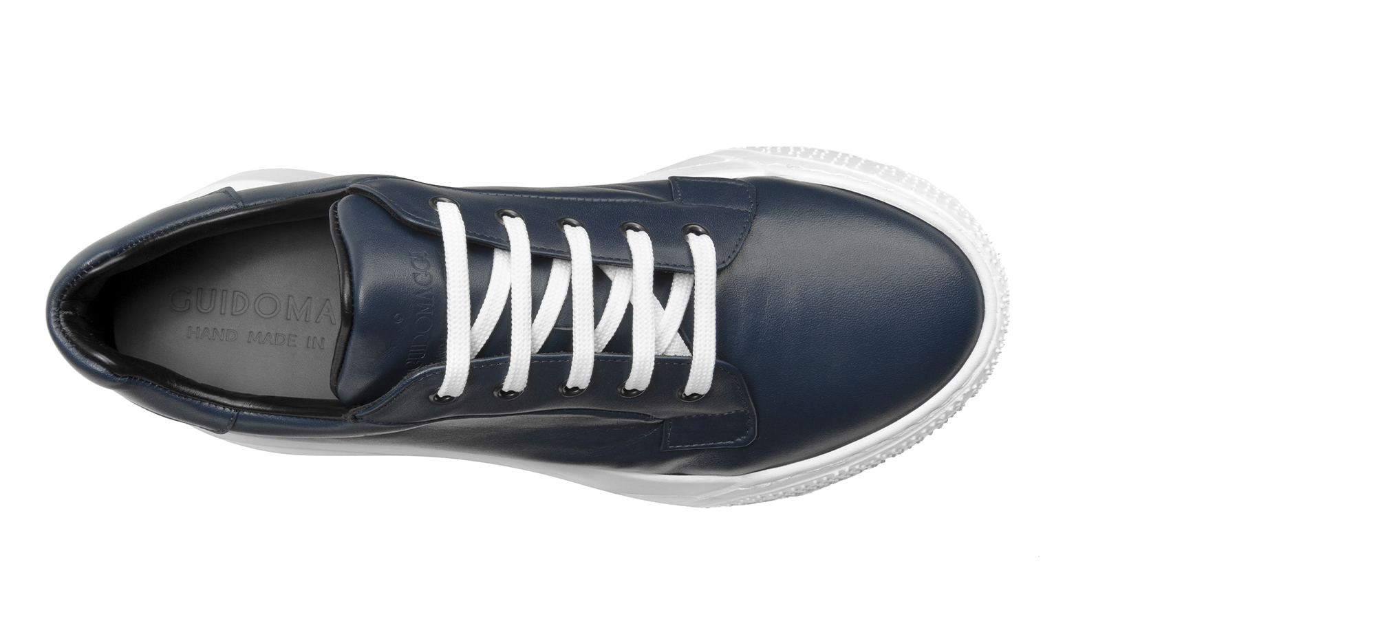 Darien - Elevator Sneakers in Full Grain Leather from 2.4 to 4 inches