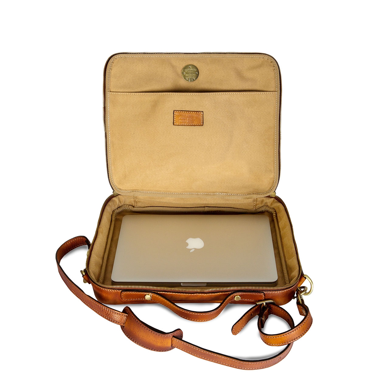 Bruce - Briefcase in Vegetable-tanned Leather